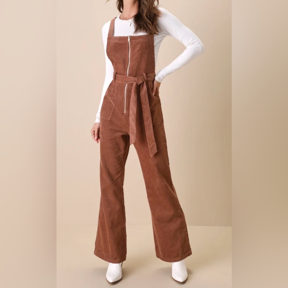 Retro Brown Corduroy Jumpsuit | Lulus
